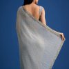 Grey Sequins Saree With Scalloped Embroidered Border