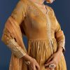 Mustard Yellow Zardosi Embroidered Anarkali Dupatta Set