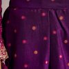 Pink And Purple Ombre Bandhani Anarkali Suit With Zardosi Neckline