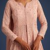 20456-peach-pink-organza-kurta-set-with-chinon-skirt-4.jpg Peach Pink Organza Kurta Set With Chinon Skirt