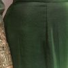 Green Tissue Embroidered Anarkali Pant With Organza Dupatta