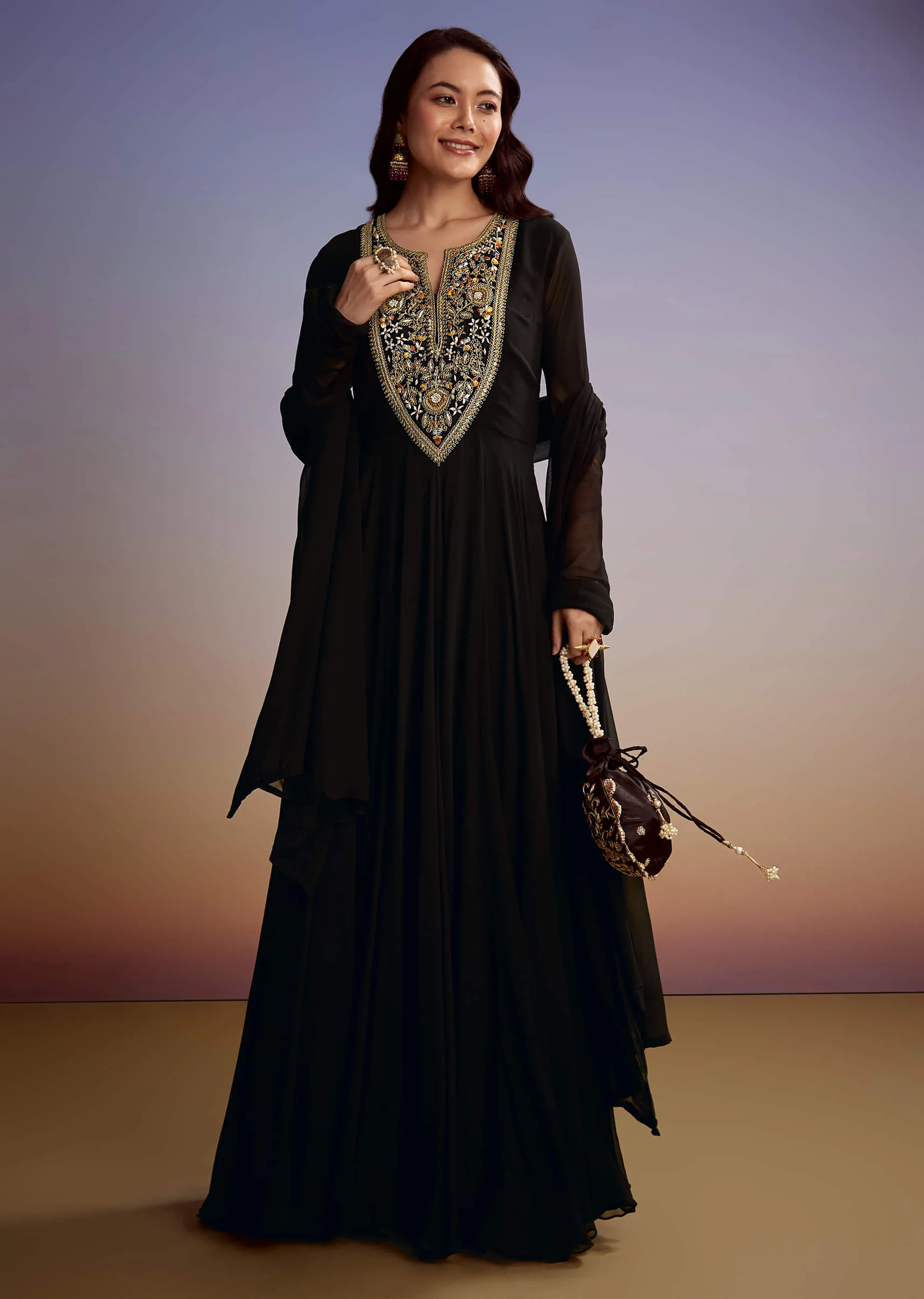 20487-black-georgette-anarkali-suit-with-zari-and-sequins-work-1.webp Black Georgette Anarkali Suit With Zari And Sequins Work