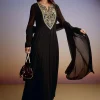 Black Georgette Anarkali Suit With Zari And Sequins Work