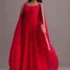 Pink Embroidered Anarkali Suit With Dupatta
