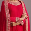 Pink Embroidered Anarkali Suit With Dupatta