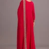 Pink Embroidered Anarkali Suit With Dupatta