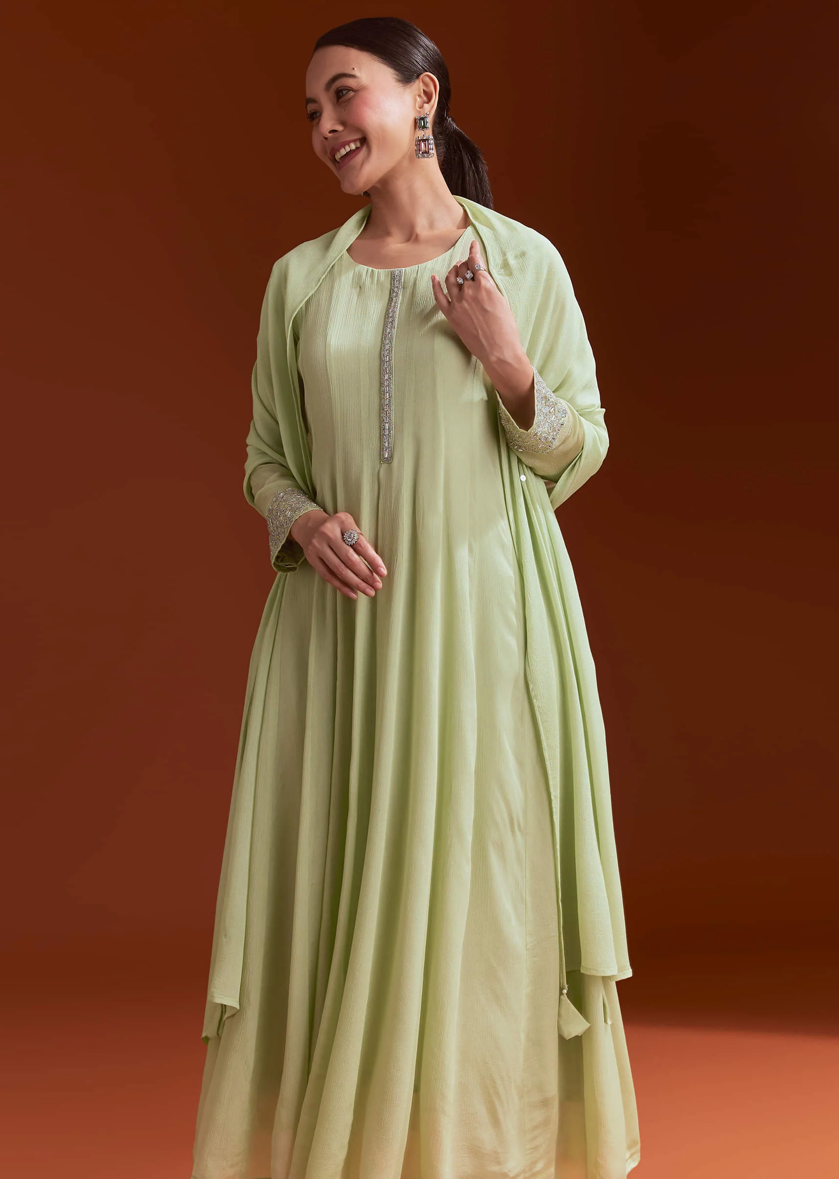 20656-pista-green-chinon-beaded-stone-work-anarkali-suit-1.webp Pista Green Chinon Beaded Stone Work Anarkali Suit
