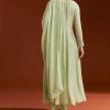 Pista Green Chinon Beaded Stone Work Anarkali Suit