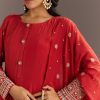 20668-deep-orange-chinon-kurta-with-zardosi-sleeves-and-butti-dupatta-2.jpg Deep Orange Chinon Kurta With Zardosi Sleeves And Butti Dupatta