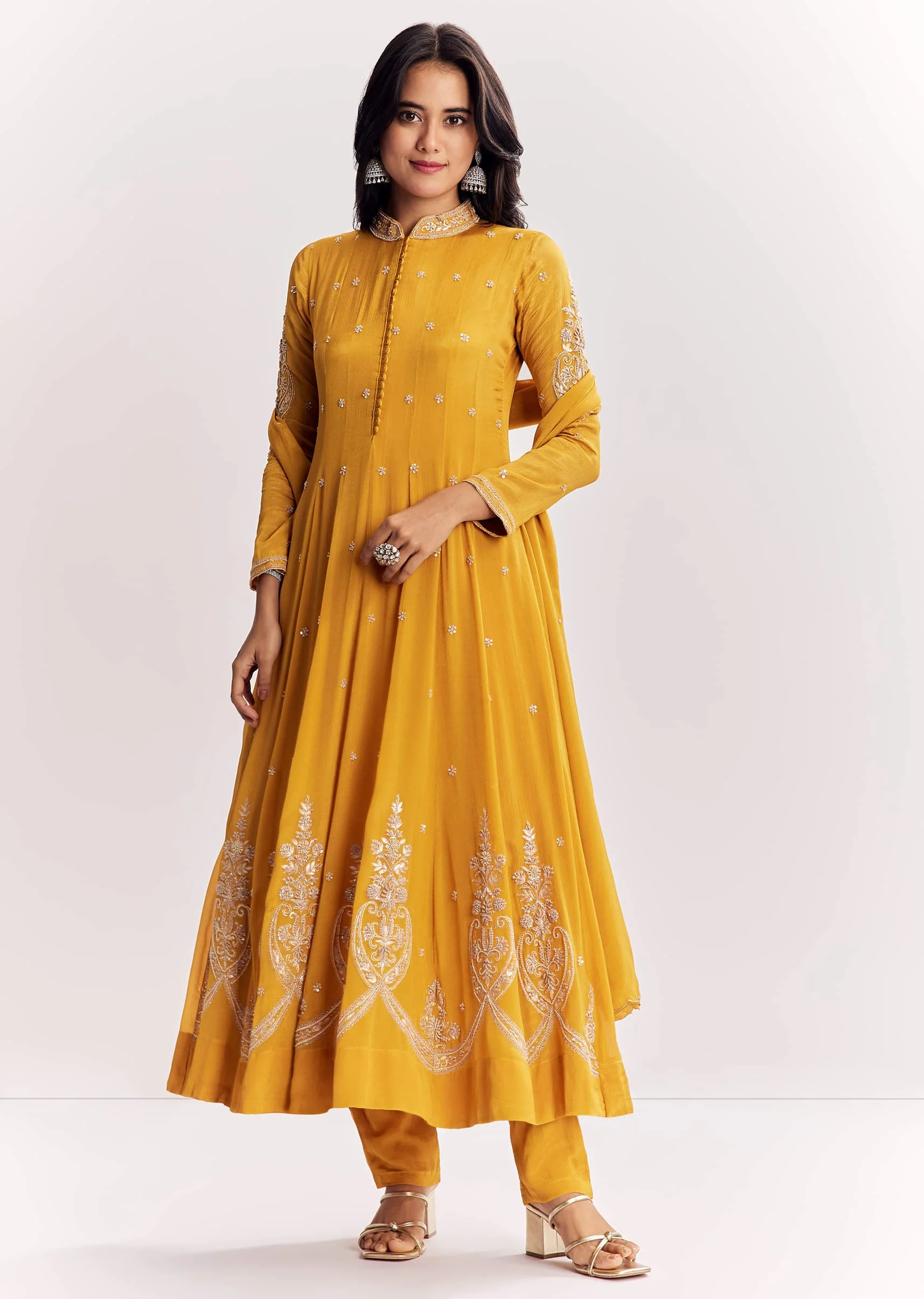 20681-us-0-us-0-variation-1.webp Yellow Chinon Anarkali Suit With Moti Sequins And Cutdana Dupatta