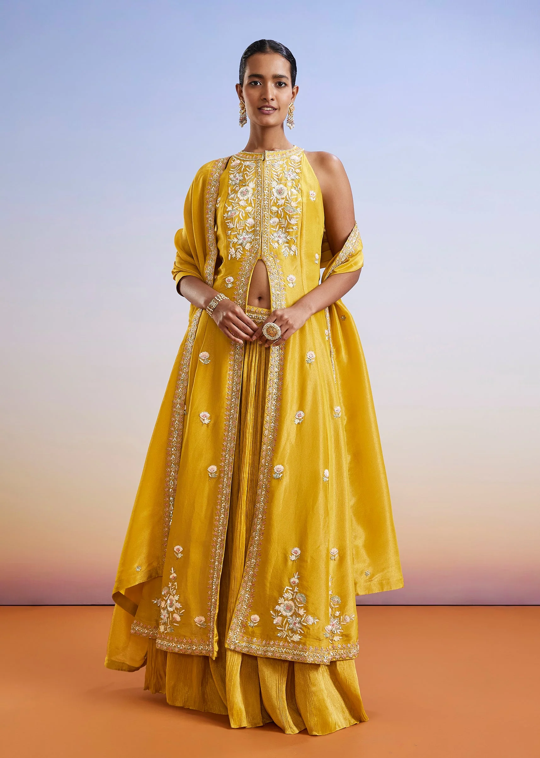 20727-yellow-sequins-embroidered-front-slit-anarkali-suit-with-dupatta-1.webp Yellow Sequins Embroidered Front Slit Anarkali Suit With Dupatta