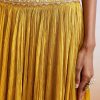 Yellow Sequins Embroidered Front Slit Anarkali Suit With Dupatta