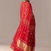Red Angrakha Kurta Set With Bandhani Dupatta