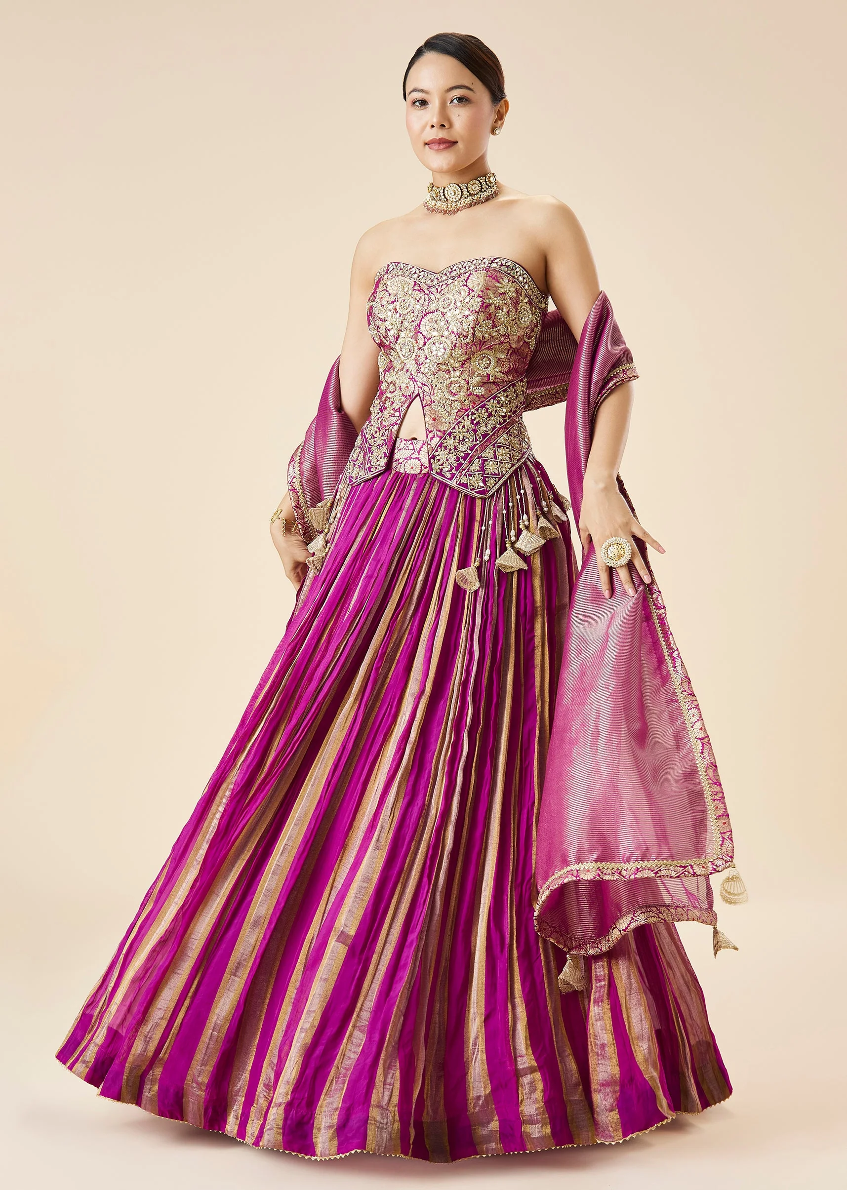 2092-purple-embroidered-fusion-lehenga-set-1.webp Purple Embroidered Fusion Lehenga Set