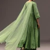 Green Chanderi Silk Hand Work Kurta Set