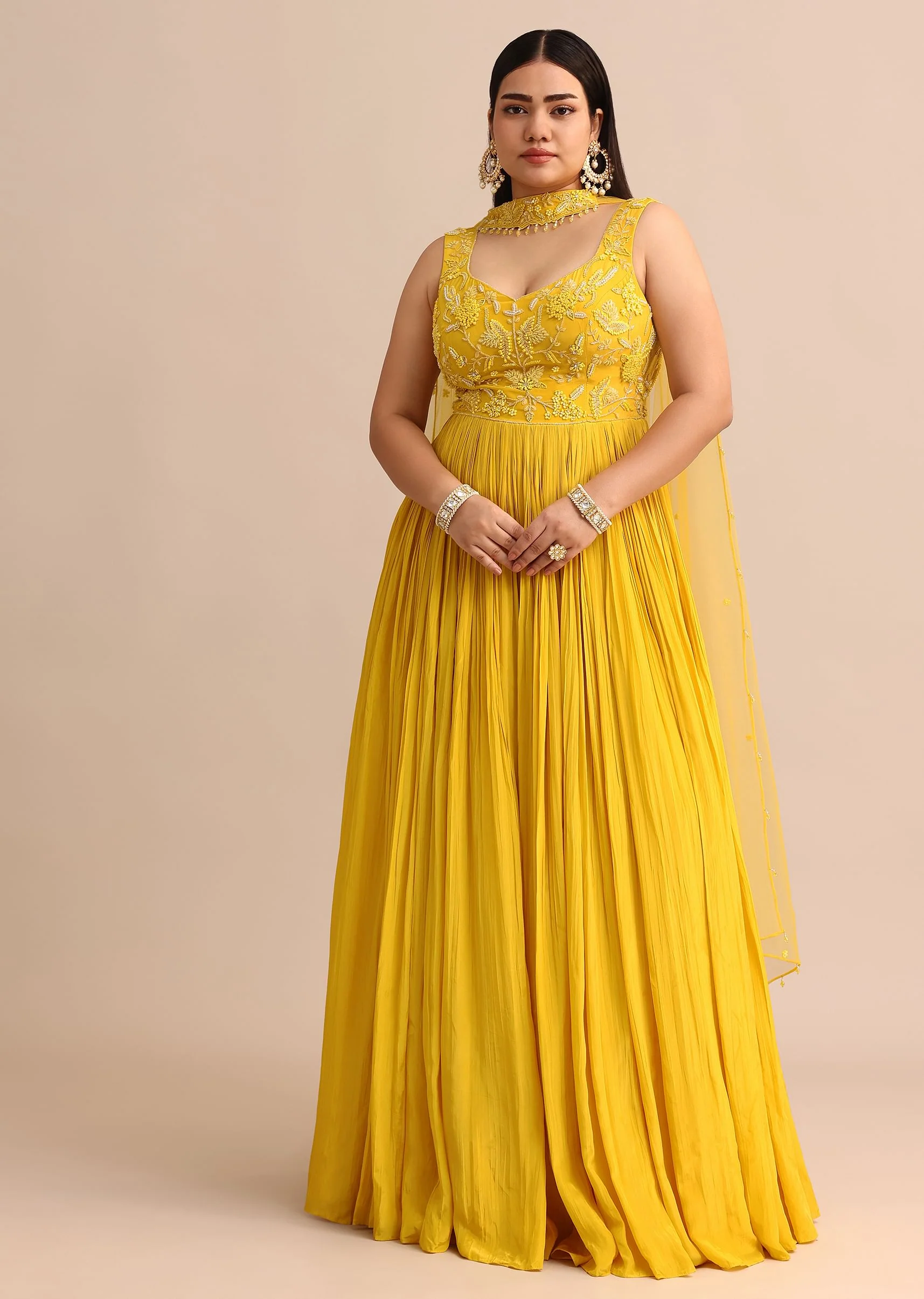 21071-sweetheart-neck-yellow-embroidered-anarkali-suit-with-choker-dupatta-1.webp Sweetheart Neck Yellow Embroidered Anarkali Suit With Choker Dupatta