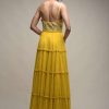 Citrus Indowestern Tiered suit In Georgette With Resham And Beads Embroidered Floral Pattern