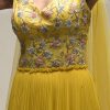 Citrus Indowestern Tiered suit In Georgette With Resham And Beads Embroidered Floral Pattern