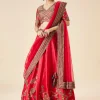 Rani Pink Embroidered Bridal Lehenga Set