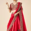 Rani Pink Embroidered Bridal Lehenga Set
