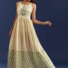Blue Floral Angrakha Jacket With Gotta Lace Kurta