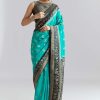 Blue Banarasi Silk Woven Saree With Zari Paisley Motifs
