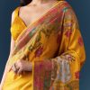 Mustard Banarasi Silk Woven Saree with Unstitched Blouse