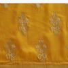Mustard Yellow Banarasi Silk Saree With Zari Floral Motifs And Unstitched Blouse Piece