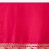 Rani Pink Banarasi Saree With Bandhani Buttis And Unstitched Blouse Piece