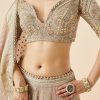 Dusty Pink Embroidered Bridal Lehenga Set