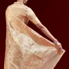Golden Banarasi Tissue Saree With Multicolour Floral Weave And Paithani Motif Border