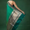 Green Shaded Banarasi Silk Saree with Unstitched Blouse