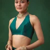 Green Shaded Banarasi Silk Saree with Unstitched Blouse