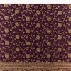 Wine Banarasi Silk Saree With Heavy Zari And Jaal Work