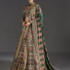 Dark Green Lehenga With Bold Festive Prints