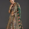 Dark Green Lehenga With Bold Festive Prints