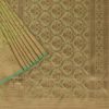 Green Handloom Banarasi Saree In Uppada Silk With Floral Jaal Weave And Unstitched Blouse