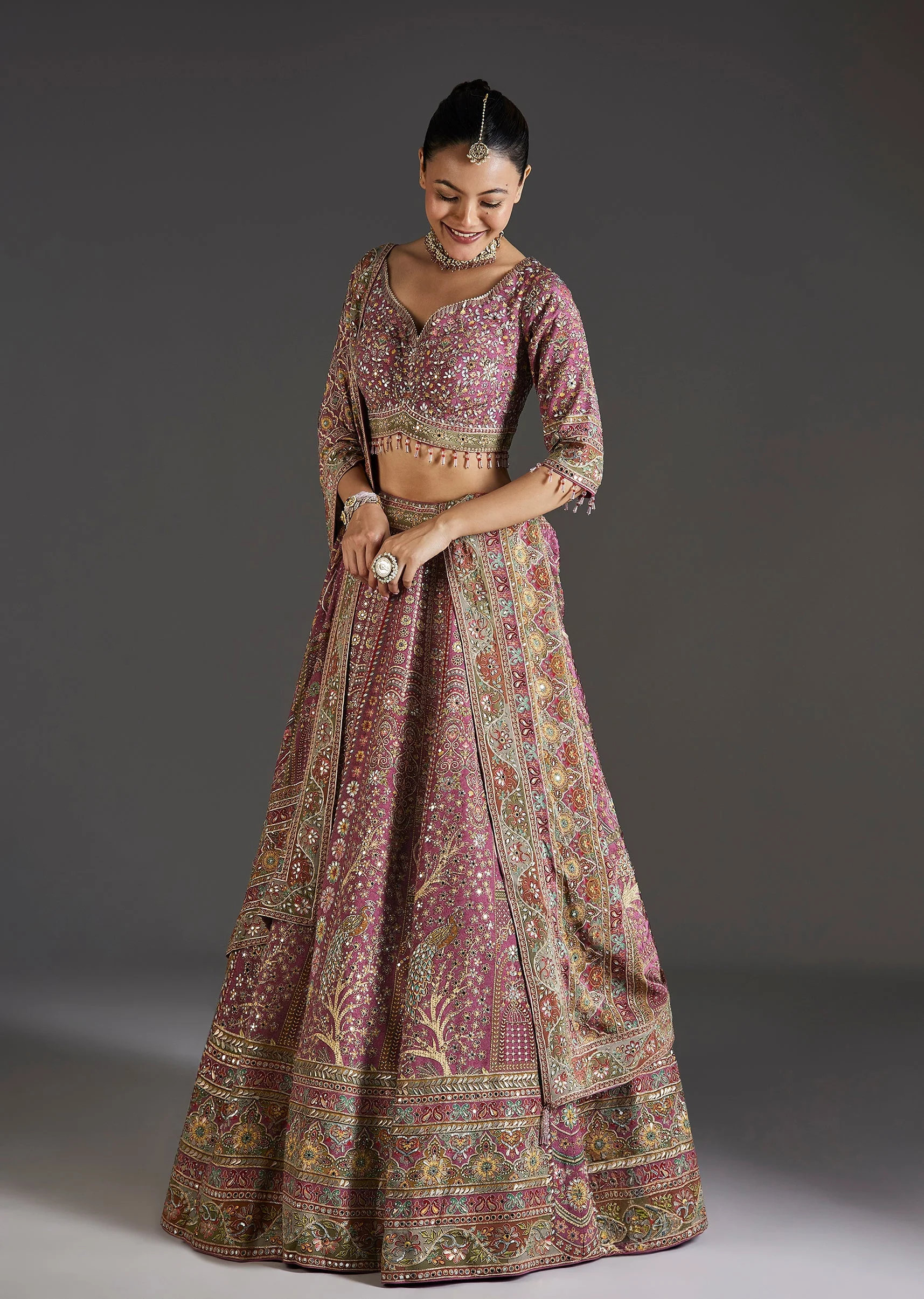 2159-purple-lehenga-with-mirror-sparkle-detail-1.webp Purple Lehenga With Mirror Sparkle Detail