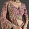 Purple Lehenga With Mirror Sparkle Detail