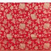 Red Silk Handwoven Banarasi Saree With Floral Zari Jaal Work