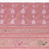 Blush Pink Banarasi Silk Saree In Kadhva Weave With Unstitched Blouse
