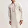 Pink Silk Tie-Dye Kurta Jacket Set For Men With Sequin Work