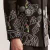 Black Silk Kurta Jacket Set For Men With Zardosi Embroidery