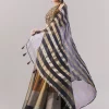 Black Colourblocked Lehenga With Sequins And Bead Work Choli