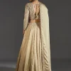 Beige Cut Dana And Sequins Embroidered Lehenga