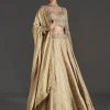 Beige Cut Dana And Sequins Embroidered Lehenga