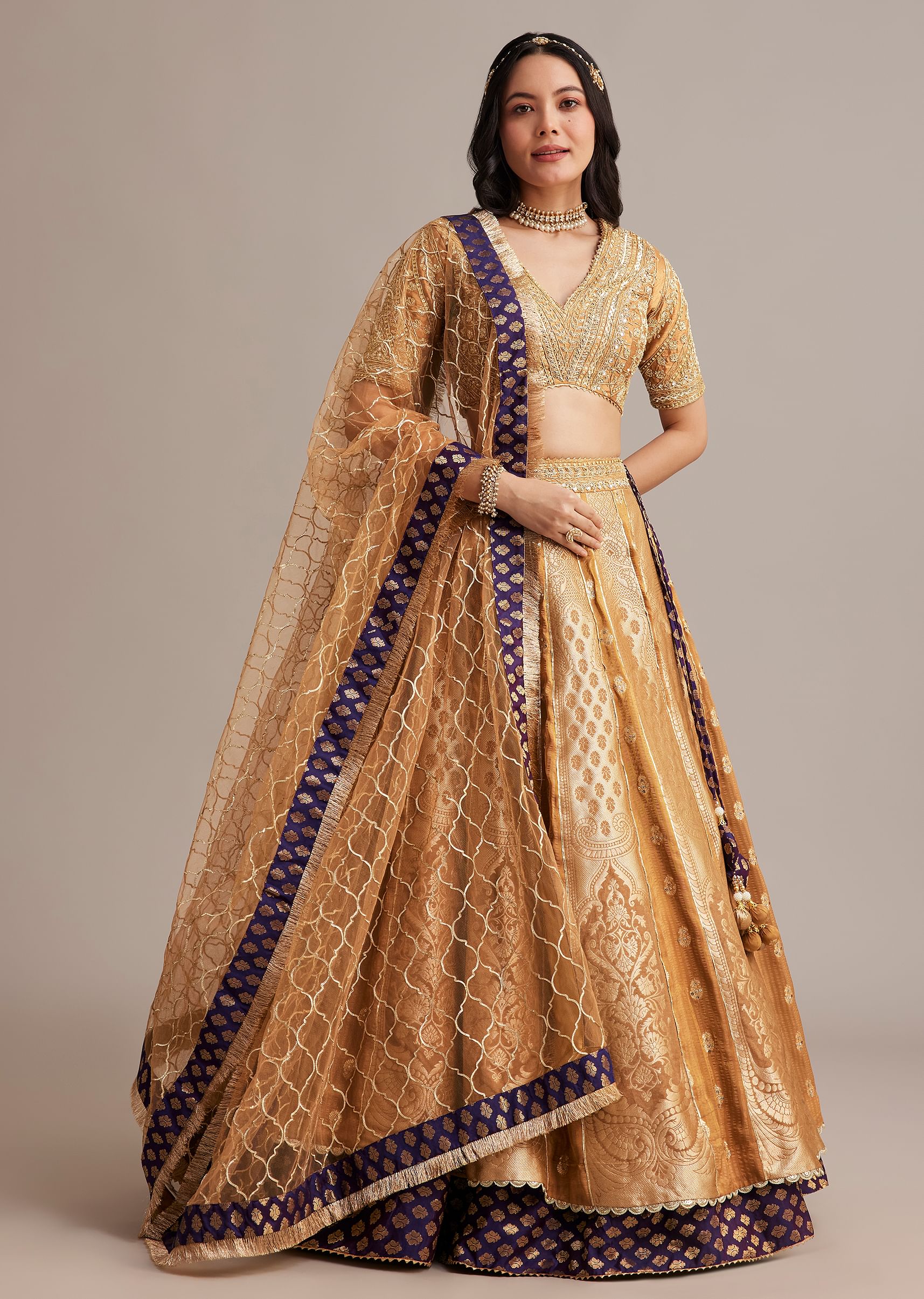 21923-light-brown-banarasi-silk-lehenga-set-with-zardosi-work-1.jpg Light Brown Banarasi Silk Lehenga Set With Zardosi Work