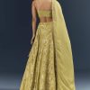 Pista Green Banarasi Silk Bridesmaid Lehenga With Heavy Hand Embroidery