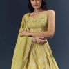 Pista Green Banarasi Silk Bridesmaid Lehenga With Heavy Hand Embroidery