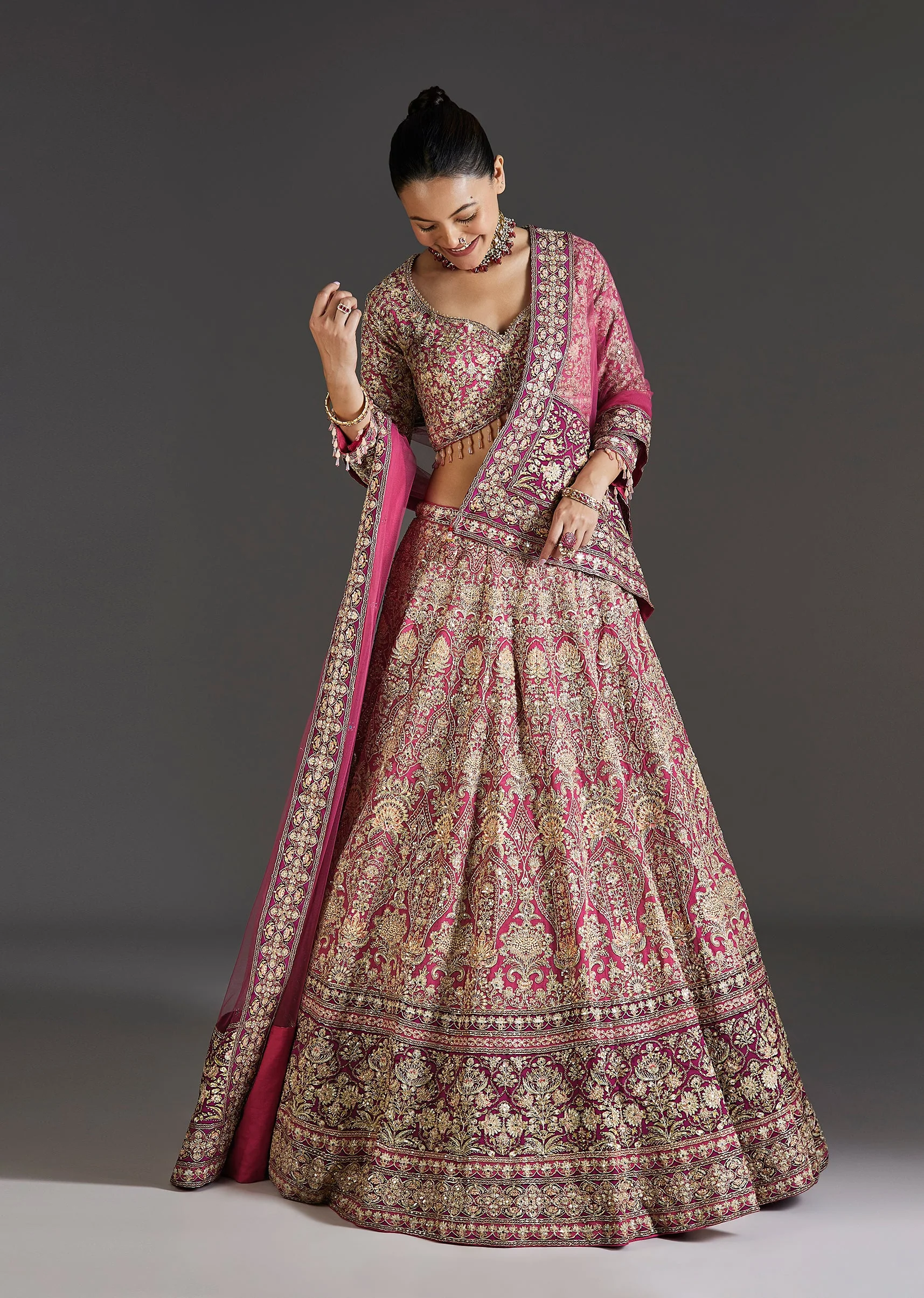 2197-pink-lehenga-with-sweetheart-charm-and-stone-work-1.webp Pink Lehenga With Sweetheart Charm And Stone Work